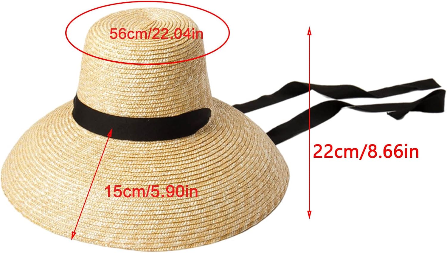 Sunshade Straw Hat with Hand-Woven Hat for Sun Hat Sunhat for Friend Gathering