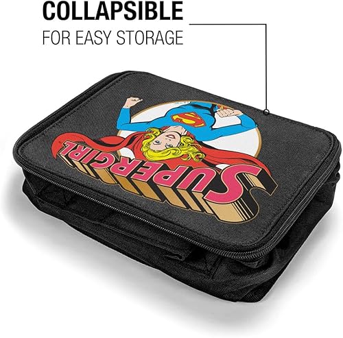 Miniatura 4 de LOGOVISION Superman - Lonchera Supergirl Supergirl y logotipo con aislamiento de lados suaves, bolsa de almuerzo reutilizable para trabajo escolar,