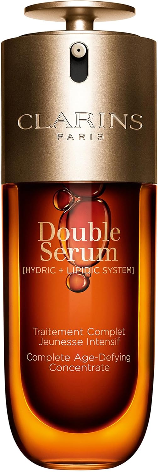 Clarins NIEUW Double Serum | Anti Aging Face Serum | Zichtbaar verstevigt, verzacht en versterkt de uitstraling en verfijnt de poriën | 24 uur hydratatie | Alle huidtypen 50 ml Clarins NIEUW Double Serum | Anti Aging Face Serum | Zichtbaar verstevigt, verzacht en versterkt de uitstraling en verfijnt de poriën | 24 uur hydratatie | Alle huidtypen 50 ml