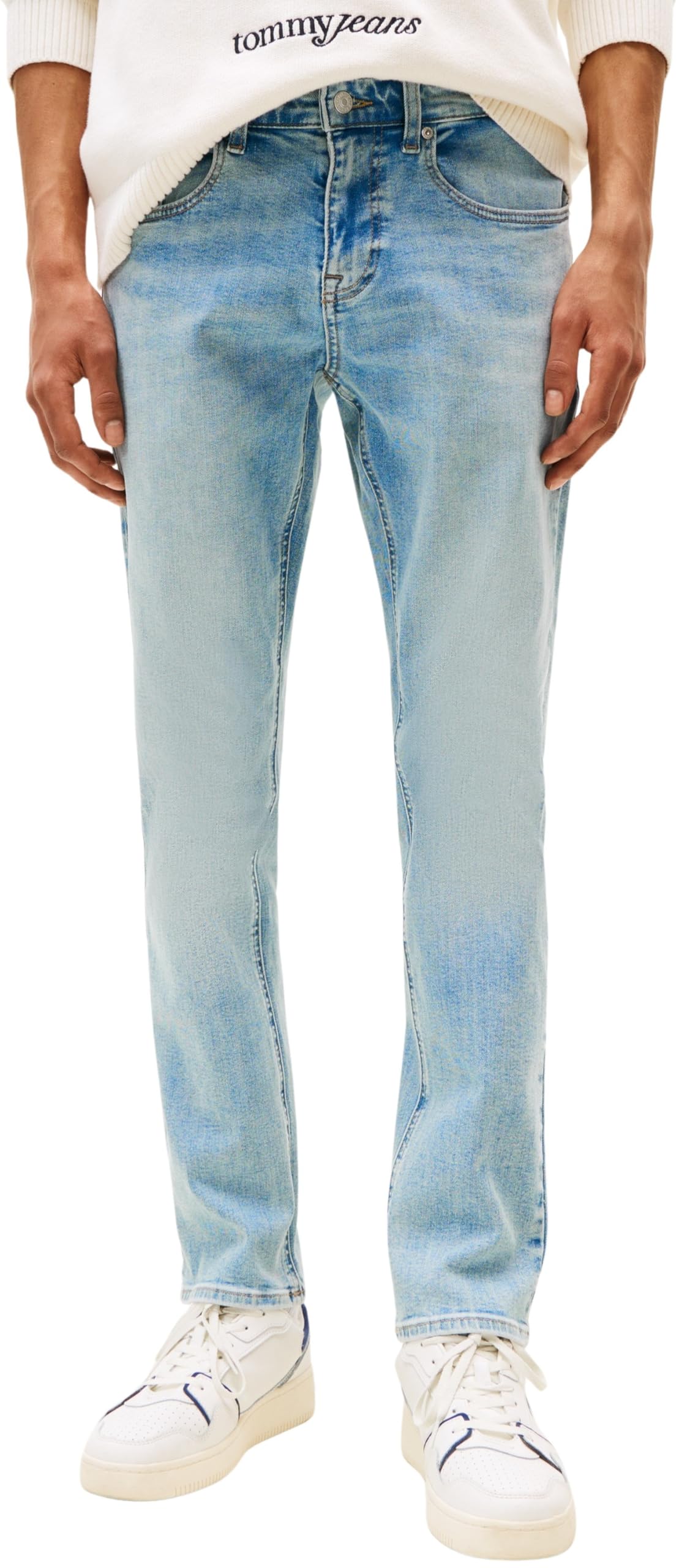 Tommy Jeans Men's Scanton Slim Fit Jeans, Blue (Denim Light), 32W/30L