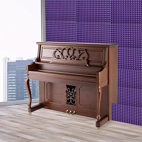 Miniatura 2 de Paquete de 4 paneles de espuma acústica, sala de instrumentos musicales, cine KTV, panel de acústica pirámide de gran tamaño, tablero de espuma