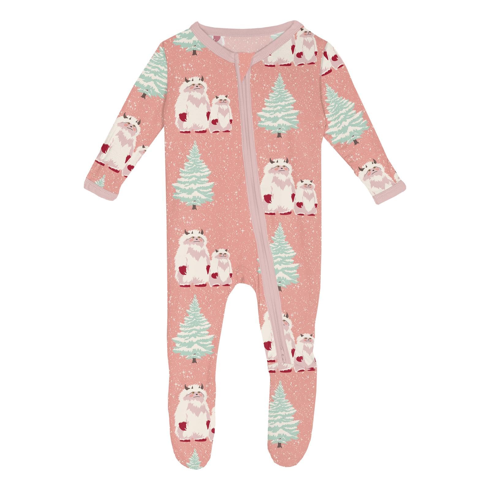 KicKee Baby &amp; Toddler Zipper Footie – Ultra-Soft Viscose from Bamboo Pajamas with Flip Paws &amp; Grips