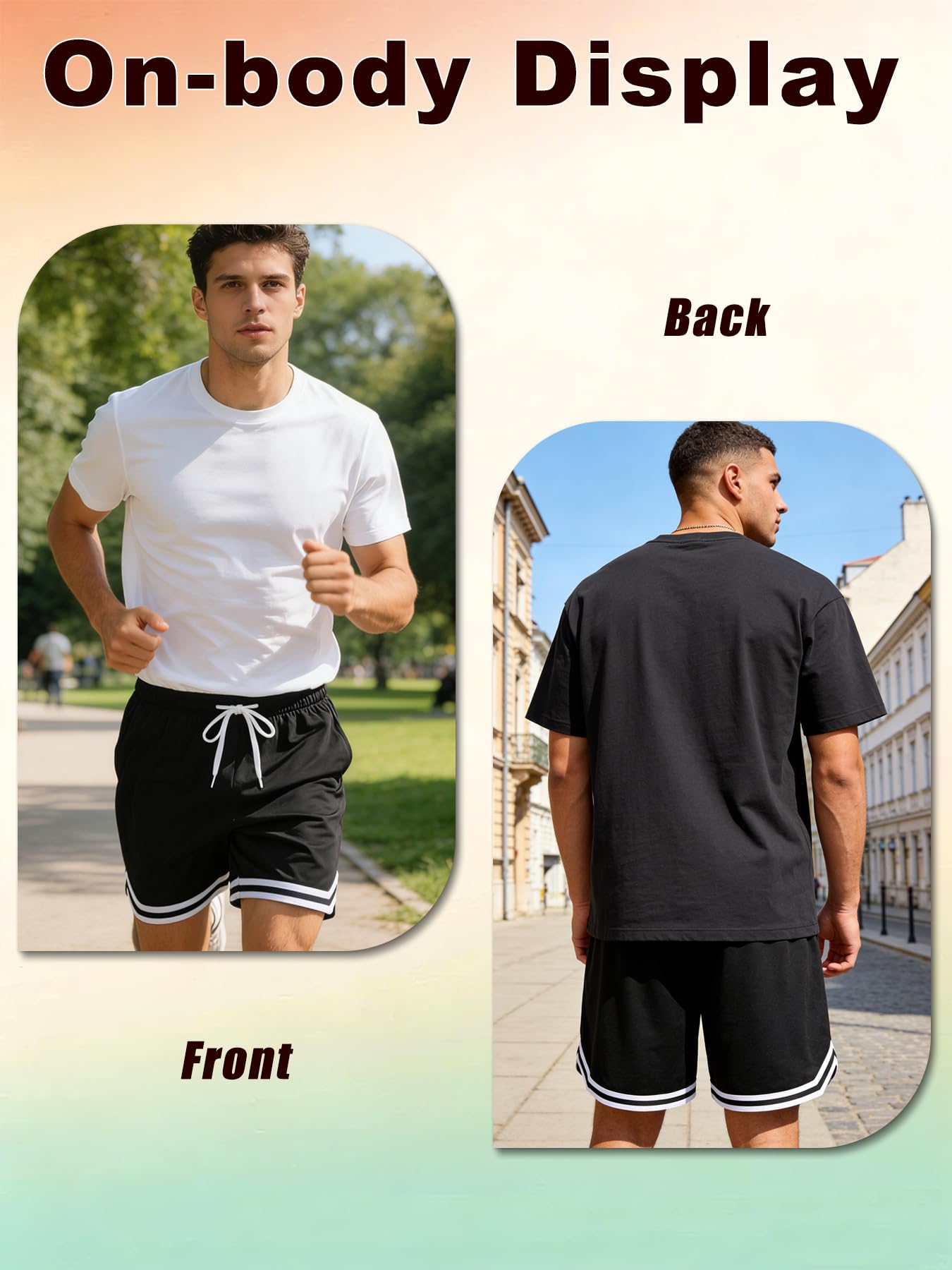 1 paquete de pantalones cortos casuales de baloncesto para hombre, pantalones cortos de secado rápido para correr, ropa de calle, pantalones cortos atléticos para gimnasio, lavables a máquina — view 5