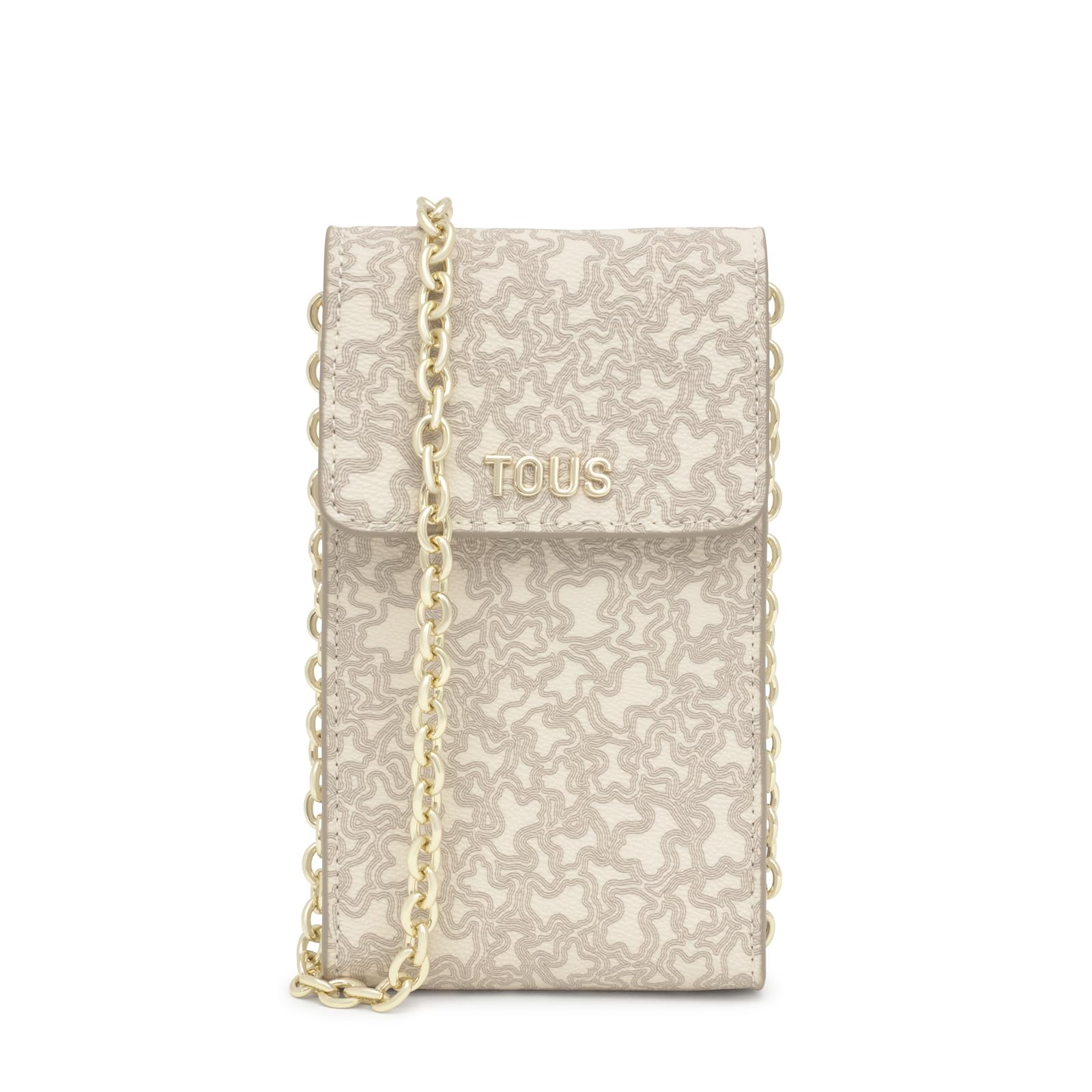 TOUS Funda De Móvil Colgante Beige, Para Mujer, Medidas 19,5 x 10,9 x 3,7 cm, Colección Kaos Mini Lines