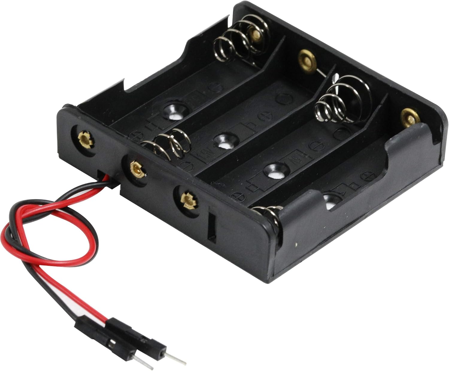 2pcs 4X 1.5V 4 AA Battery Holder with Male Pins 6V 4 AA Battery Holder with Wire Leads Easy for breadboard