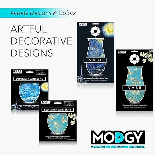 Miniatura 5 de MODGY Juego de floreros ampliables y faroles luminosos, jarrones modernos decorativos de plástico y portavelas LED para centros de mesa para bodas,