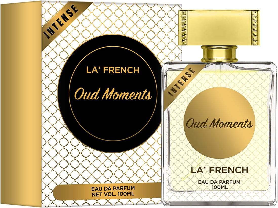 La French Oud Perfume 100ml Unisex Perfume for Men & Women, Eau De Parfum, Premium Arabic & French Long-Lasting Fragrance Scent, Best Date Night Fragrance for Men, Best Gift for Men and Women (Oud Moment)