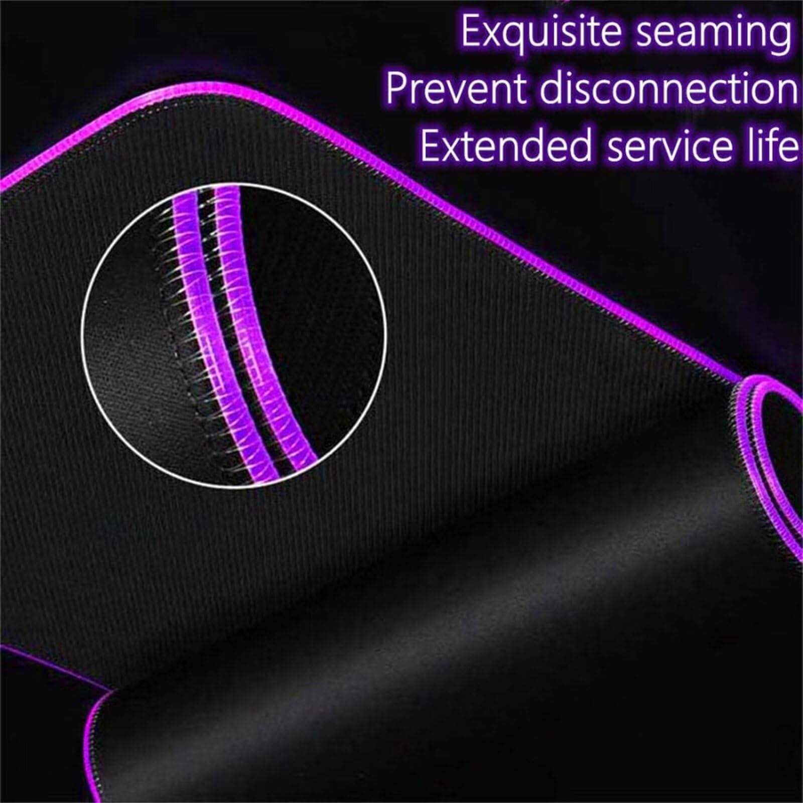 Tapis de Souris RGB Nébuleuse Rouge XXL Grand 900x400x4mm 7 Couleurs 14 Modes D'éclairage Tapis de Souris de Jeu LED avec Base en Caoutchouc Antidérapant pour Clavier PC