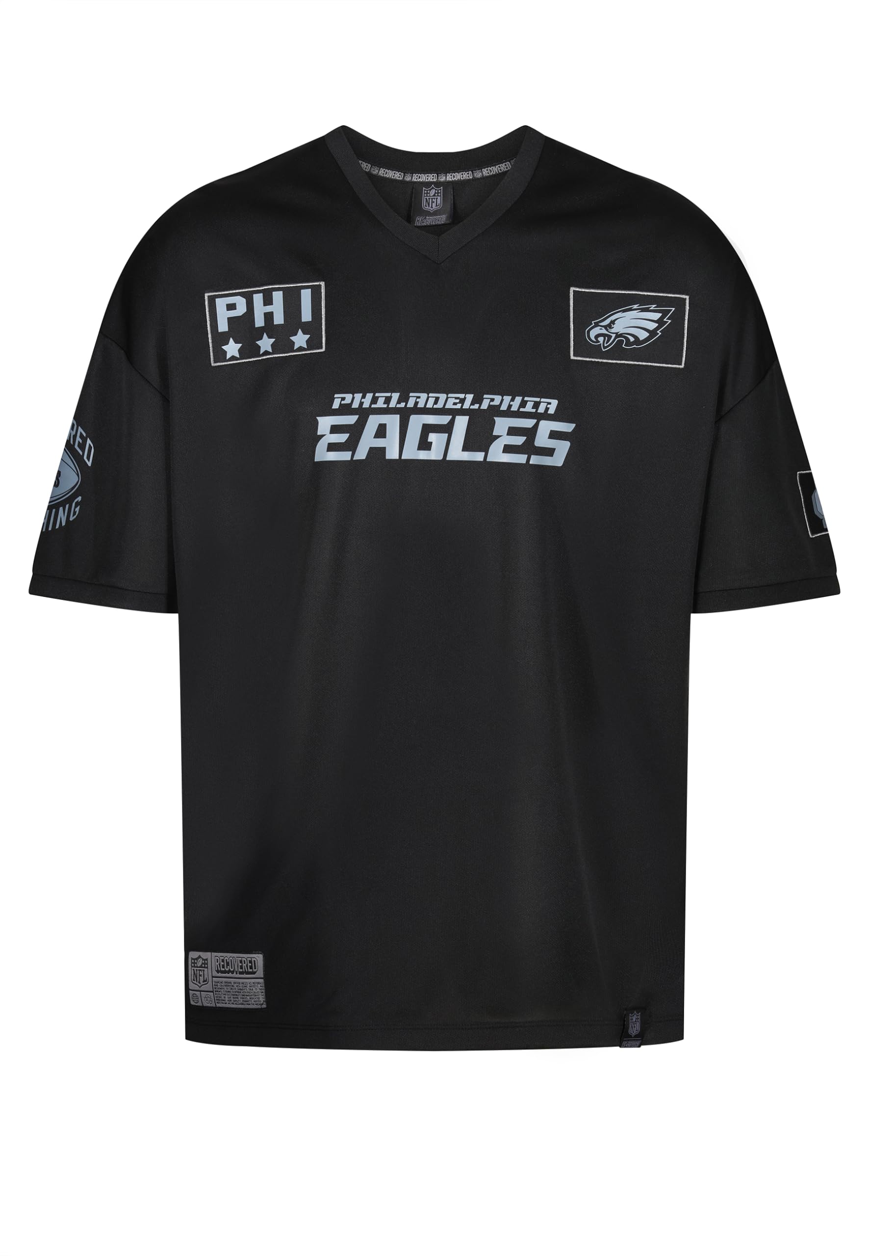 Recovered NFL Philadelphia Eagles Black Mesh Jersey, XL