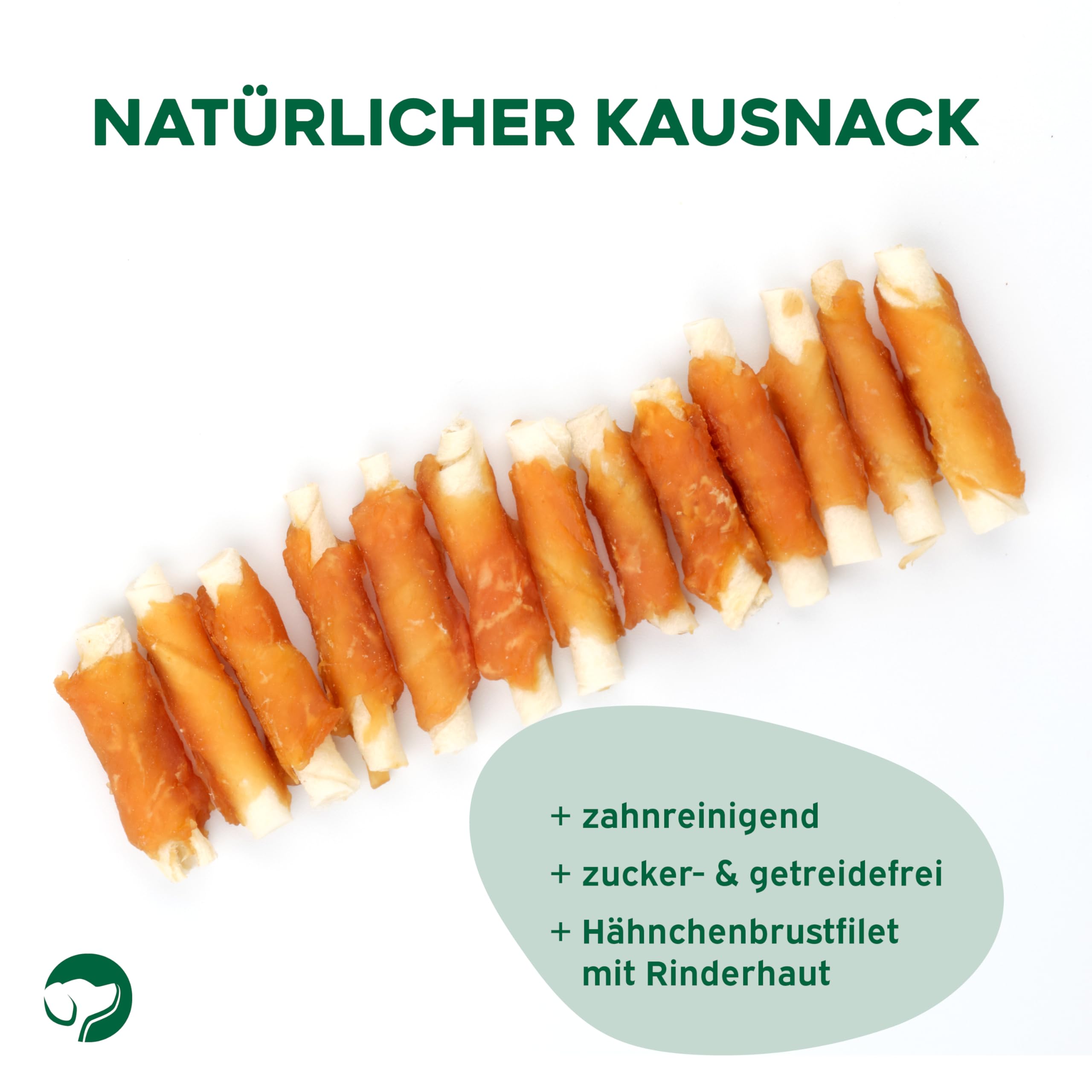 Topdog Kaustangen Hund klein im Hähnchenfiletmantel 24 x 70g - Mini Hunde Kaustangen mit Huhn - 100% natürlich - Für große und kleine Hunde - Idealer Hundesnack mit Geschmack und Pflege