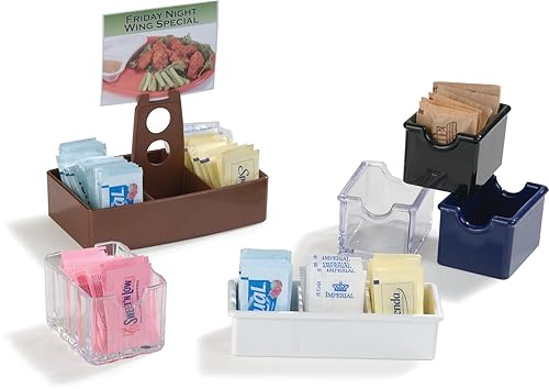 Miniatura 2 de Carlisle FoodService Products Carrito de azúcar para cocinas, plástico, 50 paquetes, negro, (paquete de 24)