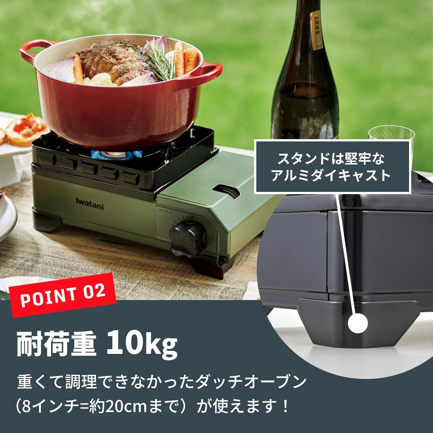 イワタニ Iwatani 岩谷 カセットフー タフまるジュニア オリーブ ケース付き カセットコンロ バーベキューコンロ ガス キャンプ アウトドア BBQコンロ 日本製 CB-ODX-JR