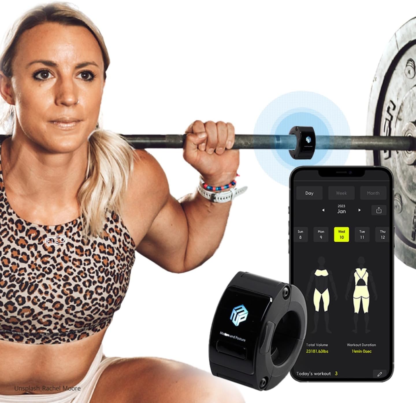 BARBALAN_BLACK WORK OUT BALANCE COACH for Home & Gym Weightlifting Exercise – Focus on Posture, Not Counting! Posture Improvement, Real Time Feedback, Workout Performance Optimization