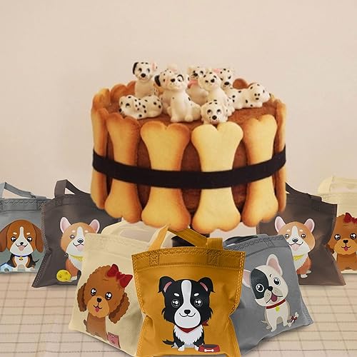 Miniatura 5 de BANBALLON 20 bolsas de regalo de fiesta para perros, bolsas de regalo no tejidas para cachorros, bolsas de regalo para niños, fiesta de cumpleaños,