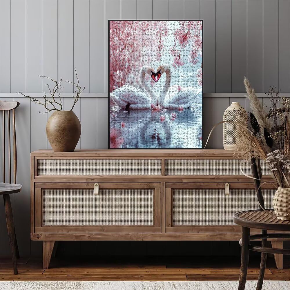 Puzzle 2000 Pezzi, Fiori Di Pesca Cigno 3D Puzzle per Adulti Impegnativo, Educa Puzzles Artistico, Divertente E Stimolante Puzzles Decorativo per La Famiglia, Regalo e Decorazione Pareti DX0YL6-882