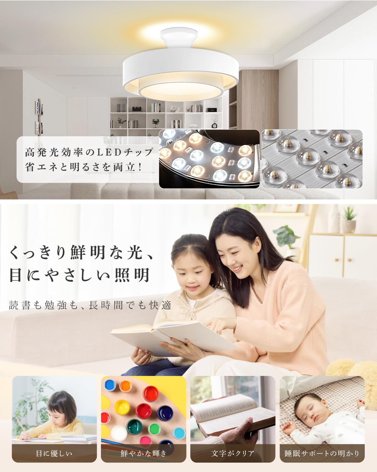Amazon.co.jp : [禄越] シーリングライト LED 照明器具 6畳 8畳 30W