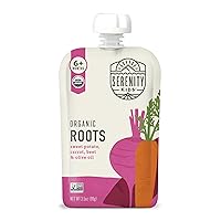 Vista 9 de Serenity Kids 6+ Meses de puré de verduras orgánicas USDA para bebés, sin frutas azucaradas ni azúcar añadida, sin alérgenos, bolsa de 3.5 onzas sin