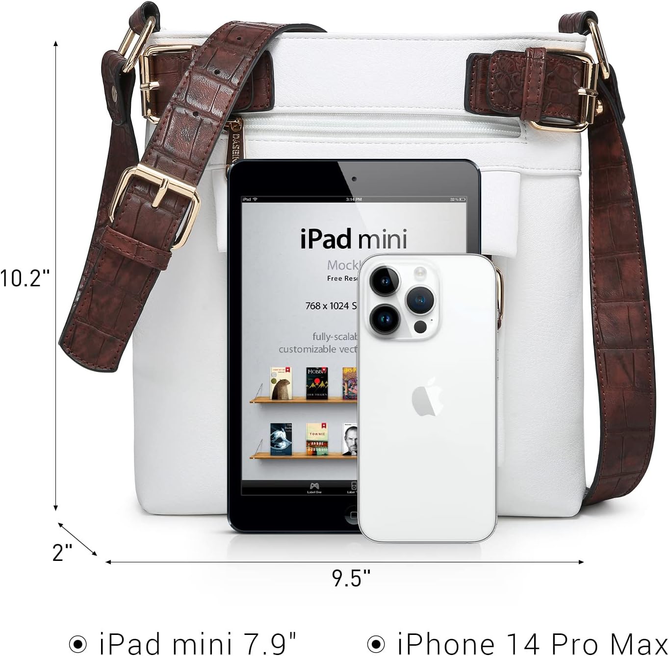 Dasein Women Lightweight Crossbody Bags Soft Vegan Leather Messenger Bag Shoulder Bag Travel Purse - Image 4