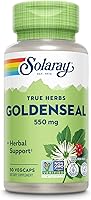Vista 1 de SOLARAY Goldenseal Root 550mg Digestión saludable, función inmunológica y apoyo respiratorio Raíz entera Sin OMG, vegano y verificado