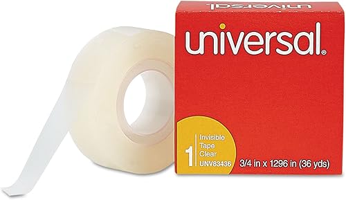 Miniatura 2 de Universal 83436VP Cinta invisible, 3/4 pulgadas x 1296 pulgadas, núcleo de 1 pulgada, transparente, paquete de 12
