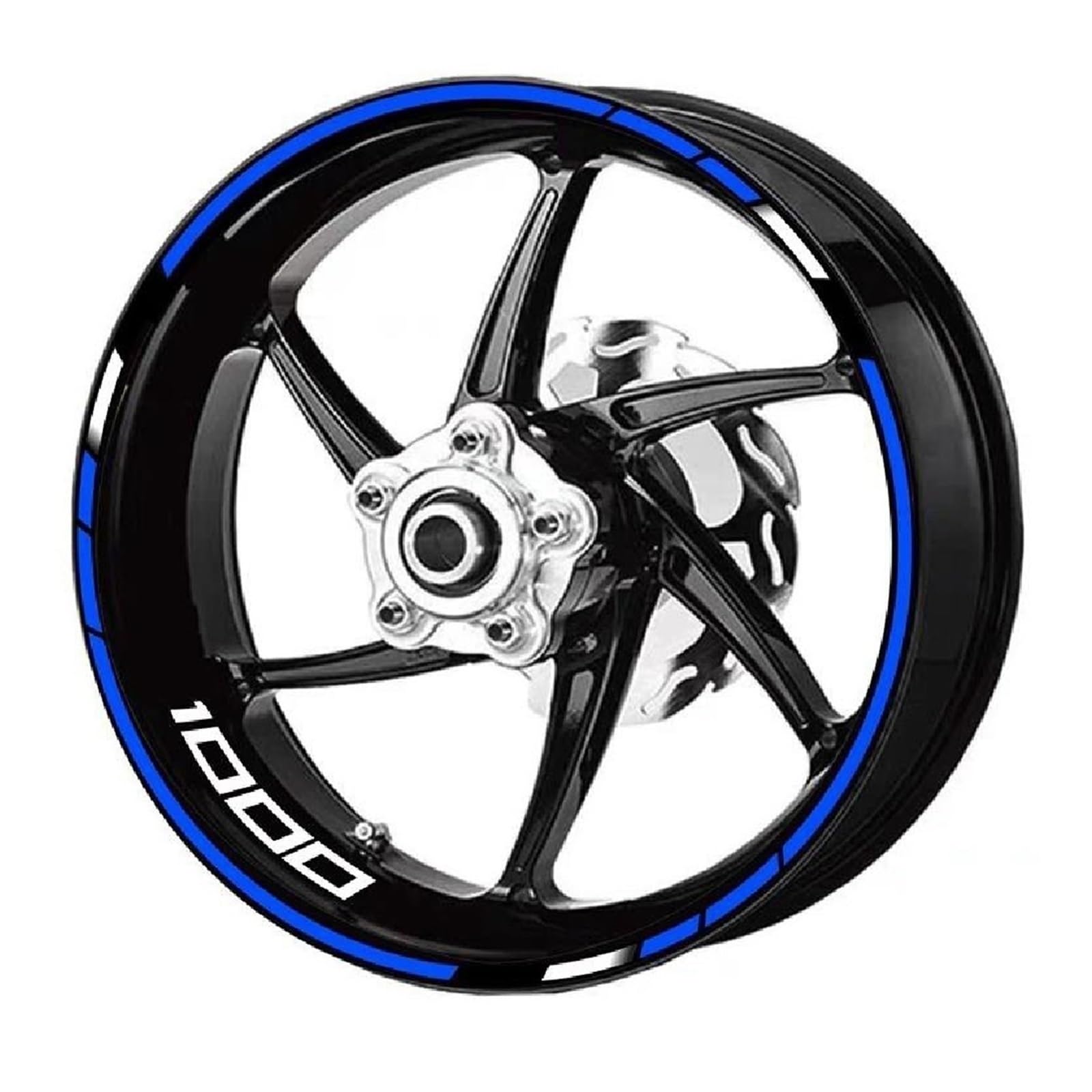 Wheel Stickers Motorcycle Reflective Rim Stripe Tape Decal Waterproof Accessories for Kawasaki for Z1000(Color1)