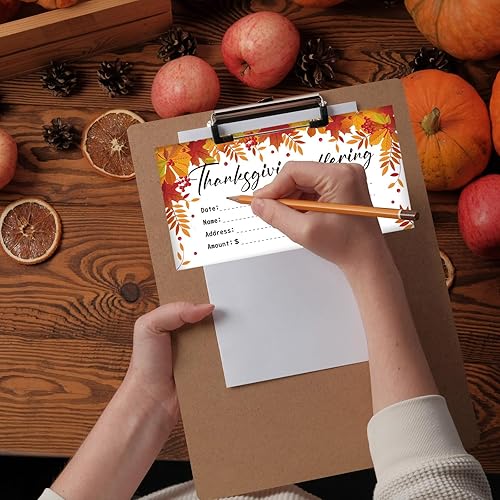 Miniatura 5 de Qilery 300 sobres de ofrenda de iglesia de Acción de Gracias, suministros para la iglesia, 6 x 3.15 pulgadas, sobres de correo de negocios con hojas