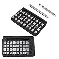 Vista 6 de Juego de punzones de sellos, letras del alfabeto, juego de troquelado para tallar, sellos en relieve, cuero, manualidades, herramientas