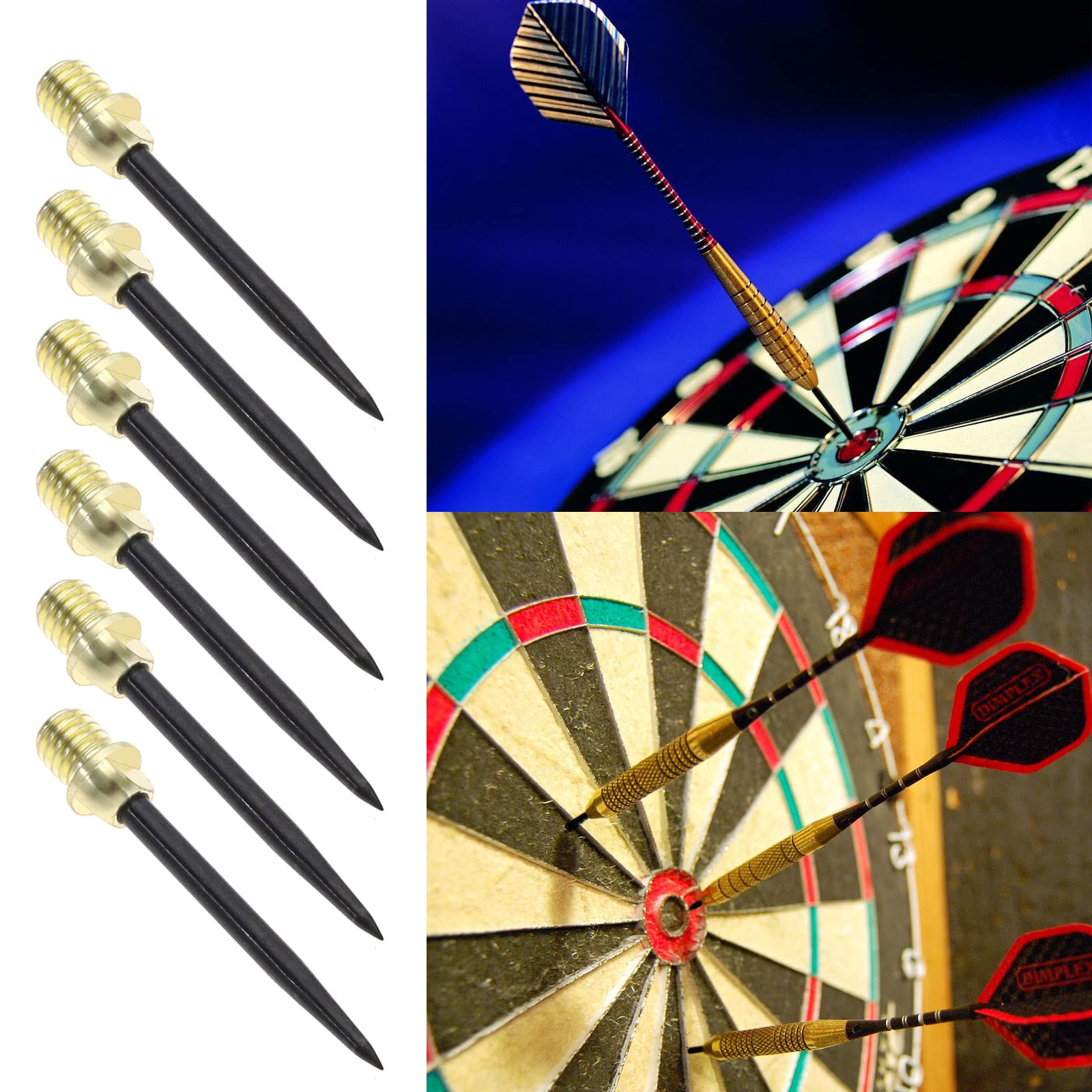 The Lord of the Tools 18PCS Dart Tips Steel & 50PCS Dart Rubber Rings & 2PCS Dart Sharpeners 2BA Thread Dart Equipment Accessories for Soft/Steel Tip Darts