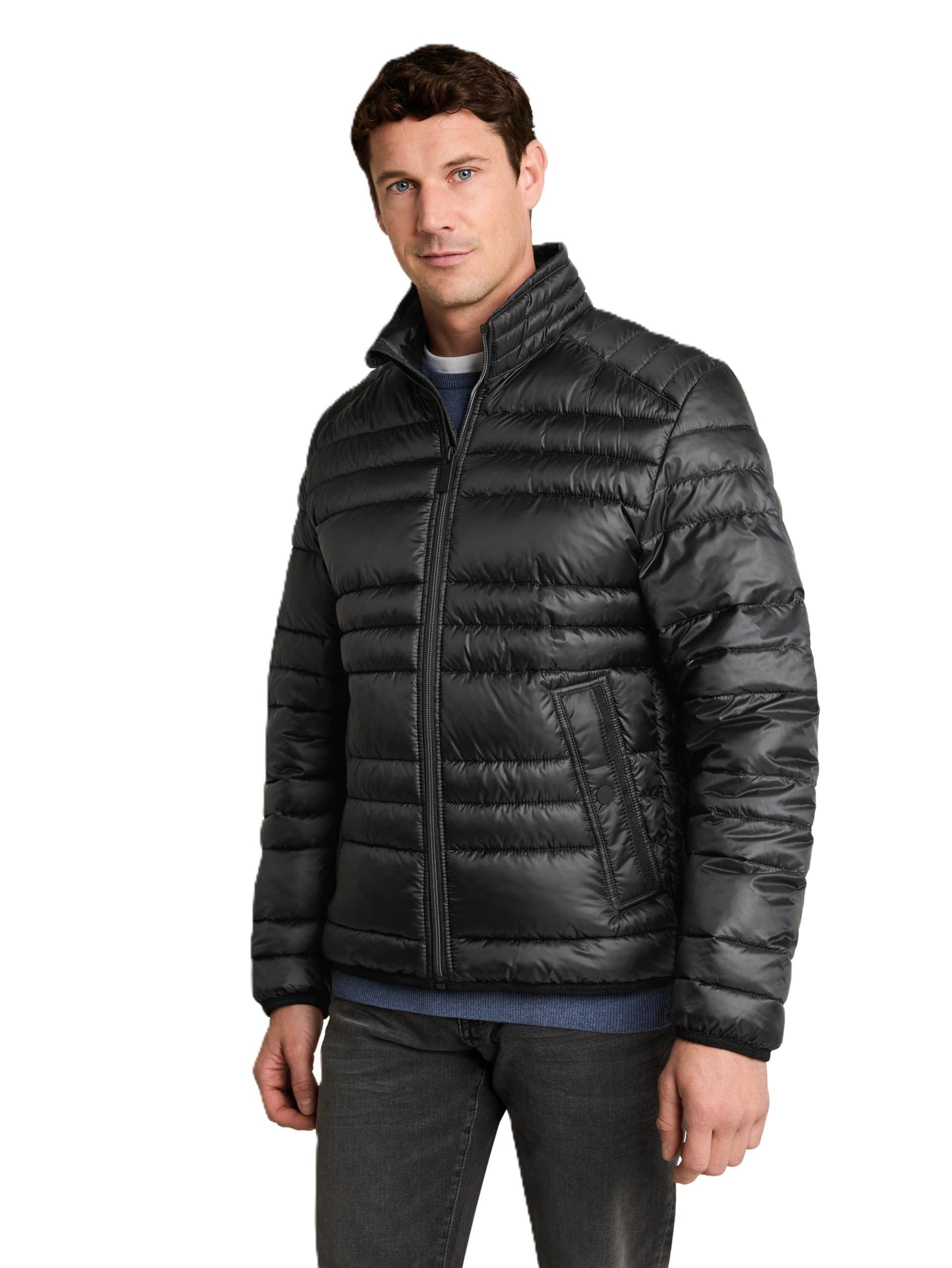 TOM TAILOR Herren 1050925 Lightweight Steppjacke mit Stehkragen