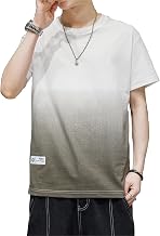 Goodfeel Men's Summer T-Shirt, Men's Short Sleeve, Printed, Cotton, Large Size, Gradient, Round Collar, Soft, Stylish, Fashion, Popular, Spring/Summer