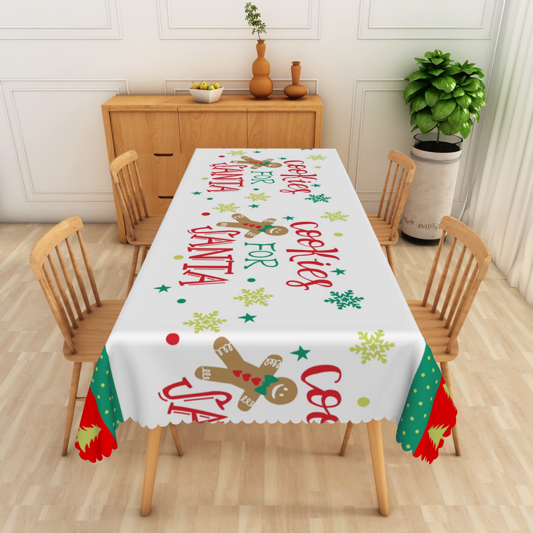 Gukasxi Kerst Tafelkleed Decoratie - 2 Stuks Rood Plastic