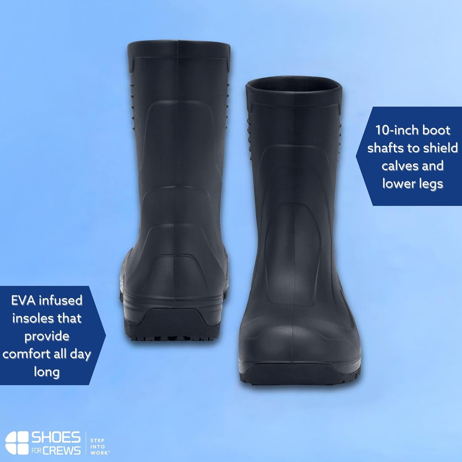 Shoes for Crews Unisex Soft Toe Slip-Resistant Work Boots - EH-Rated, Non-Slip Safety Boots for Men & Women - Ideal for Tradesmen, Foremen & Job site Crews - Bullfrog II - Image 3