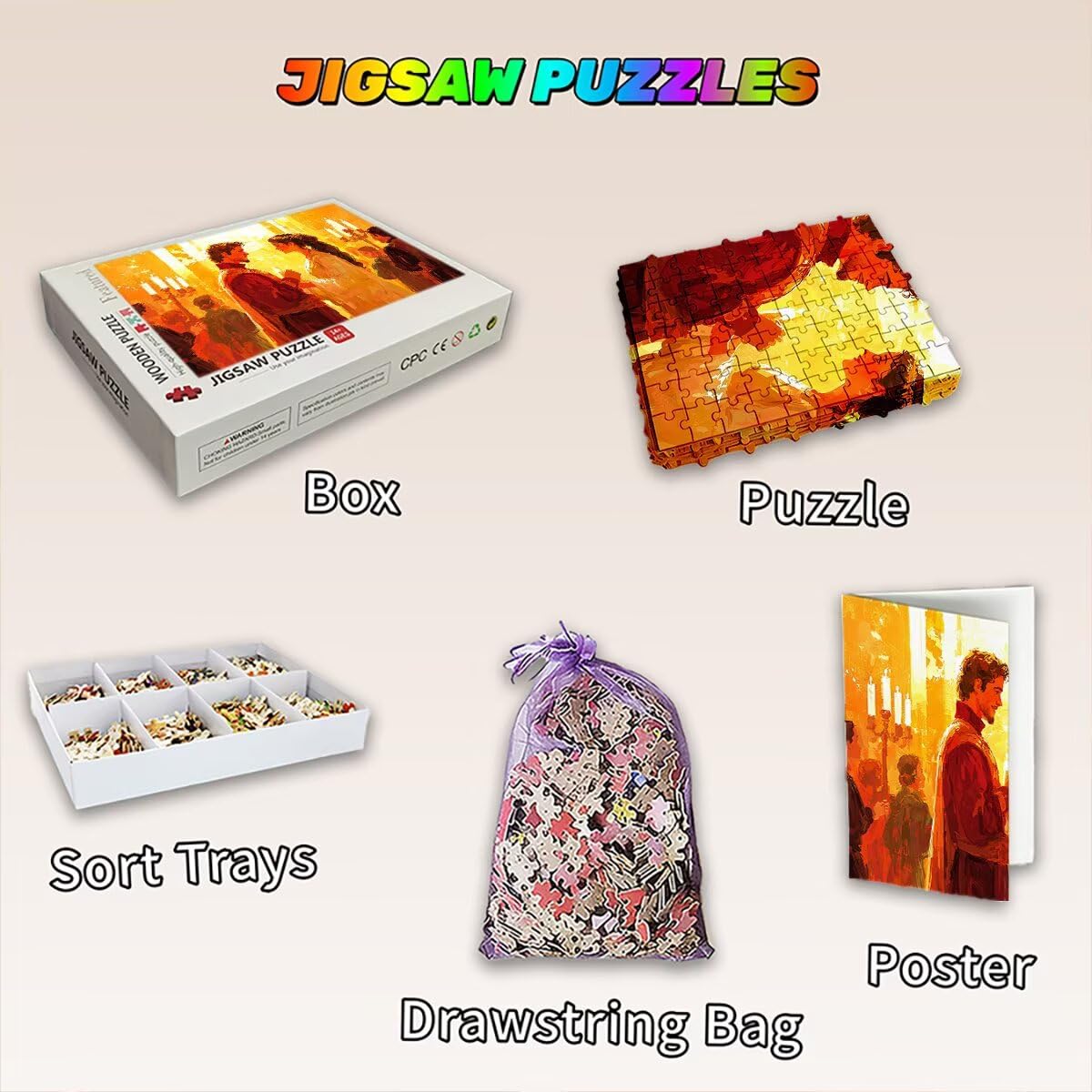Puzzle 5000 elementów retro, rodzinne puzzle, 5000 elementów, dla całej rodziny, klasyczne puzzle, gra zręcznościowa, drewniane puzzle, prezenty dla kobiet, prezenty dla mężczyzn, dekoracja -1515