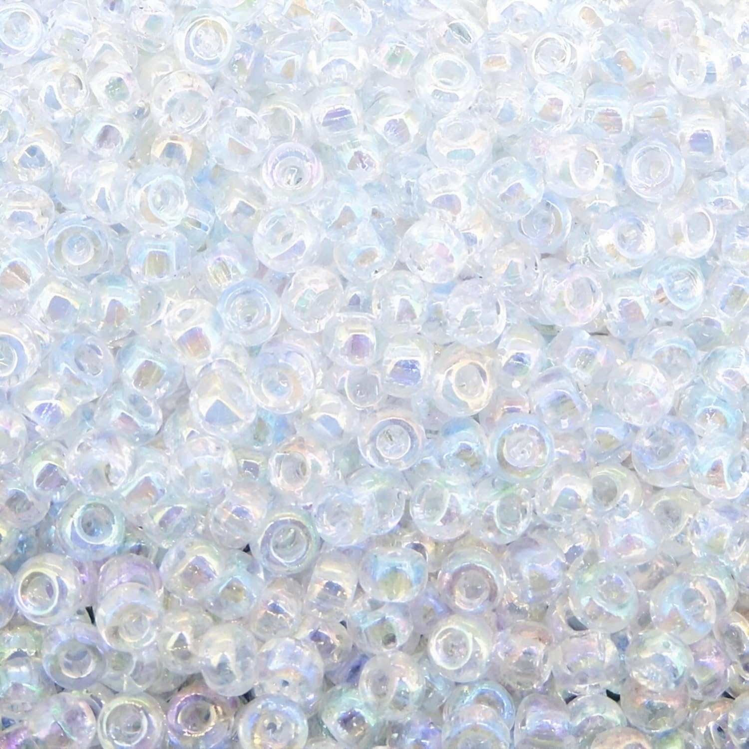 Crystal AB Miyuki Japanese round rocailles glass seed beads 11/0 Approximately 24 gram 5 inch tube - Image 3