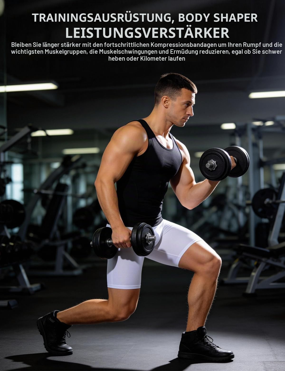 Casey Kevin Shapewear Herren Bauchweg Unterhemd Kompressionsshirt Tank Top Herren Body Shaper Compression Shirt