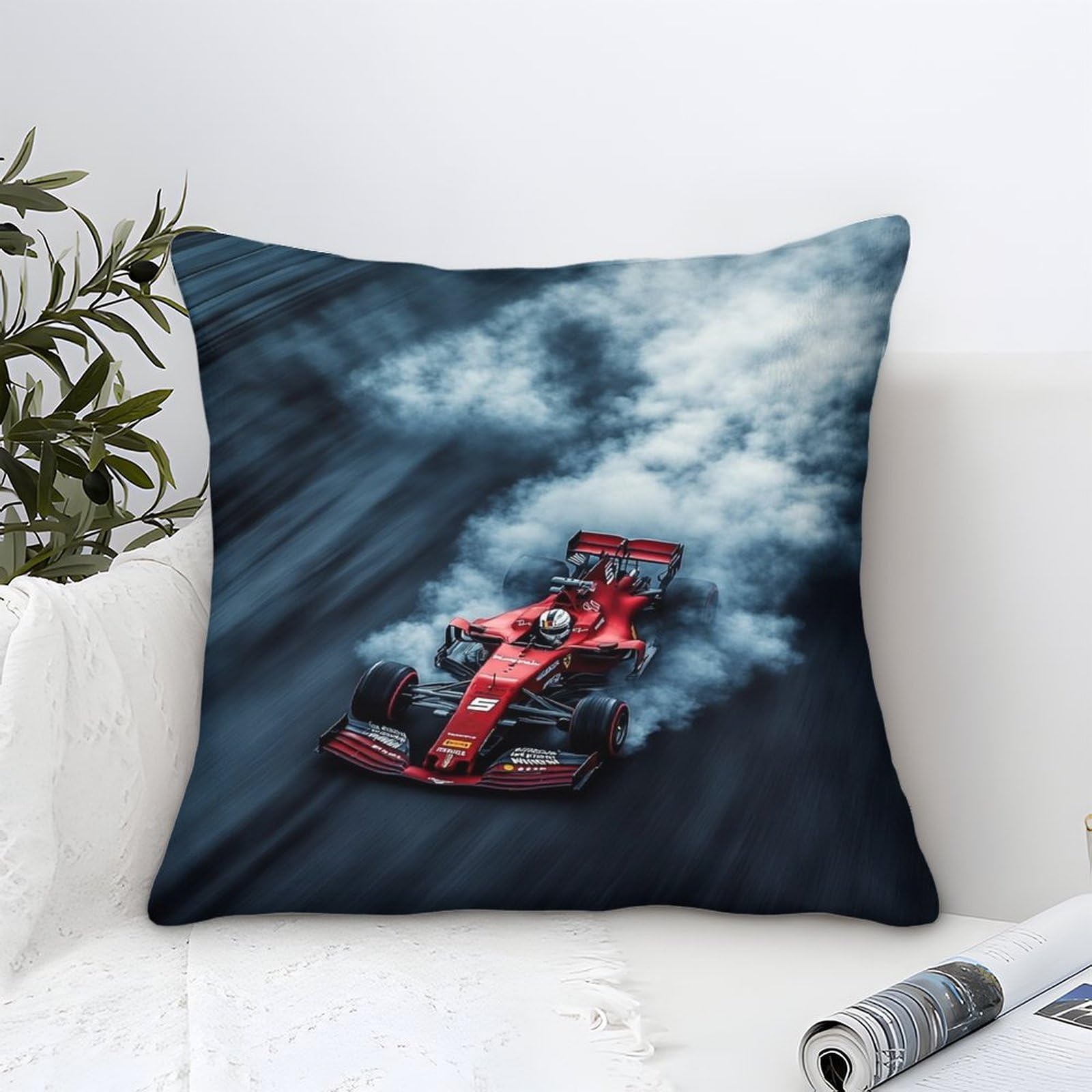 3U6C4M9K Formulaa Racing Throw Pillow Cover 45x45cm, Racing Car Pillow Cases Cushion Cover for Living Room Couch Sofa Home Decor