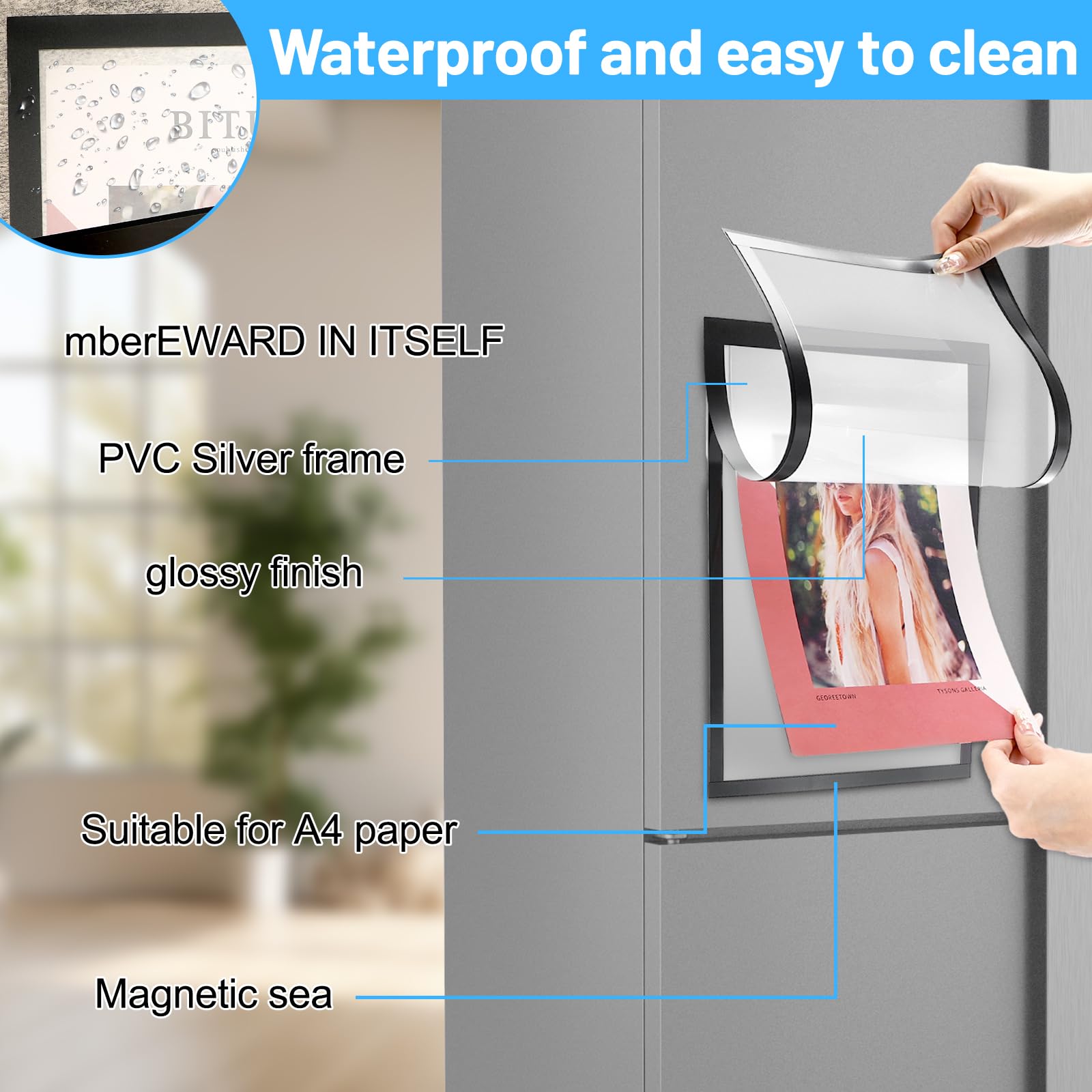 Marcos De Pintura De Diamantes 30x40cm, Marco De Arte De Diamante Autoadhesivo Magnético 12x16 Pulgadas Adecuado Para Imagen De 10x14 Pulgadas