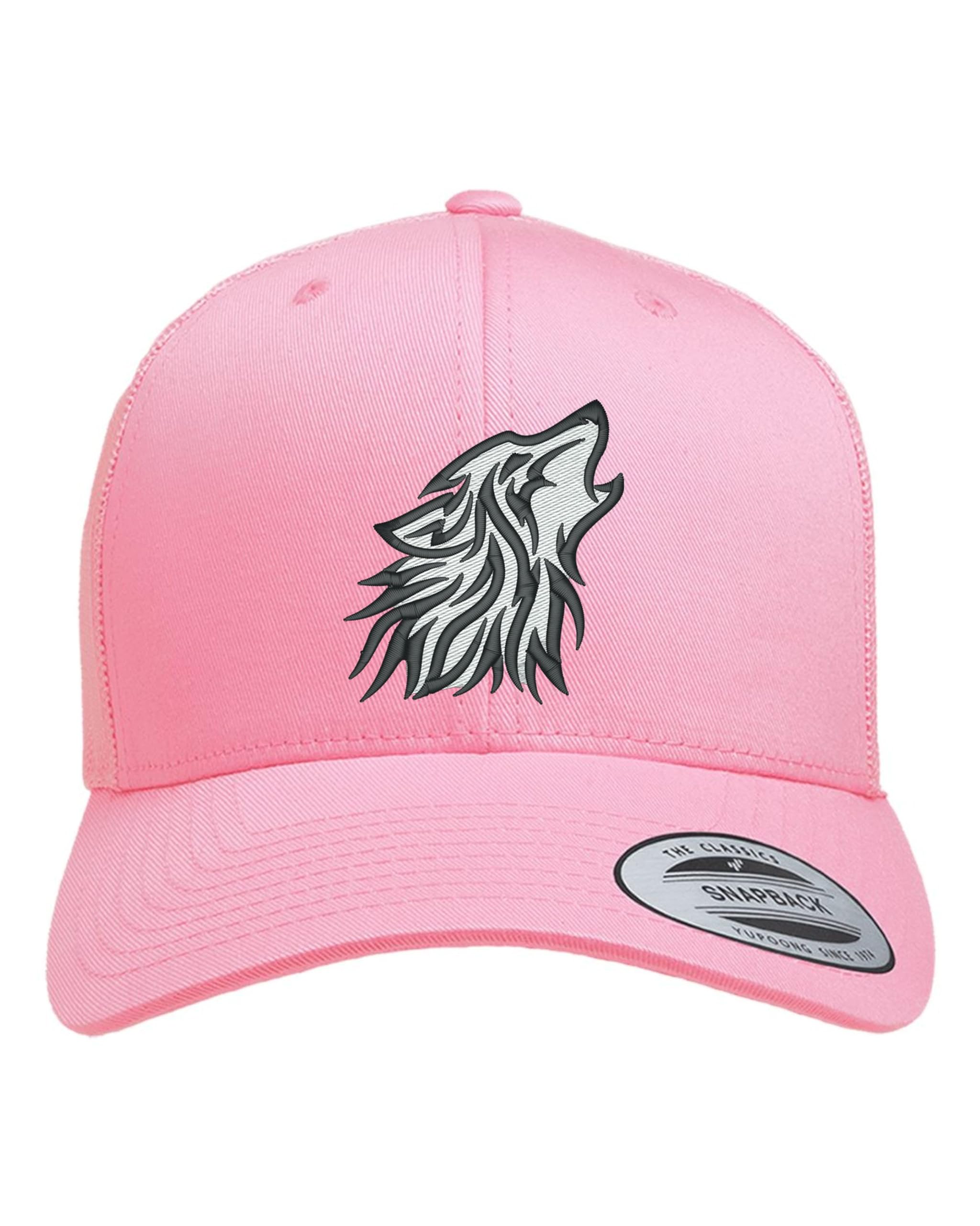Go All Out Howling Wolf Dad Deluxe Trucker Flatbill Baseball Structured Embroidered Hat