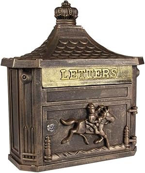 The Retro Postbox is a Wall-Mounted Mailbox with a Vintage European Villa Design. This Creative Home Mailbox Measures Approximately 10.8 inches in Length, 5.7 inches in w