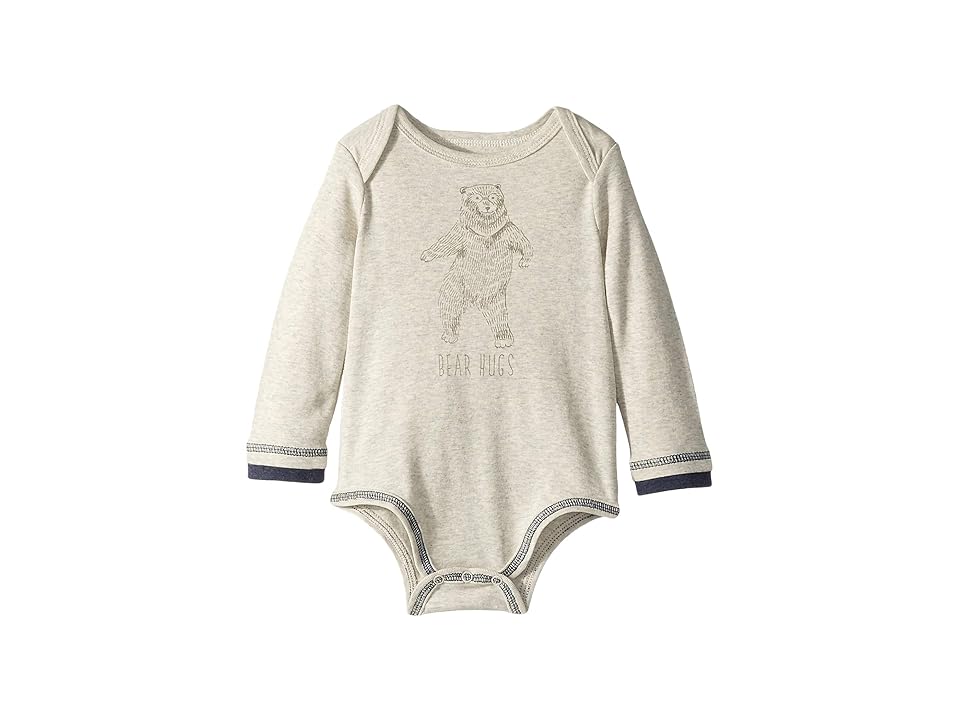 

Mud Pie Bear Hugs Long Sleeve One-Piece Crawler (Infant) (Cream) Boy's Jumpsuit & Rompers One Piece, Beige