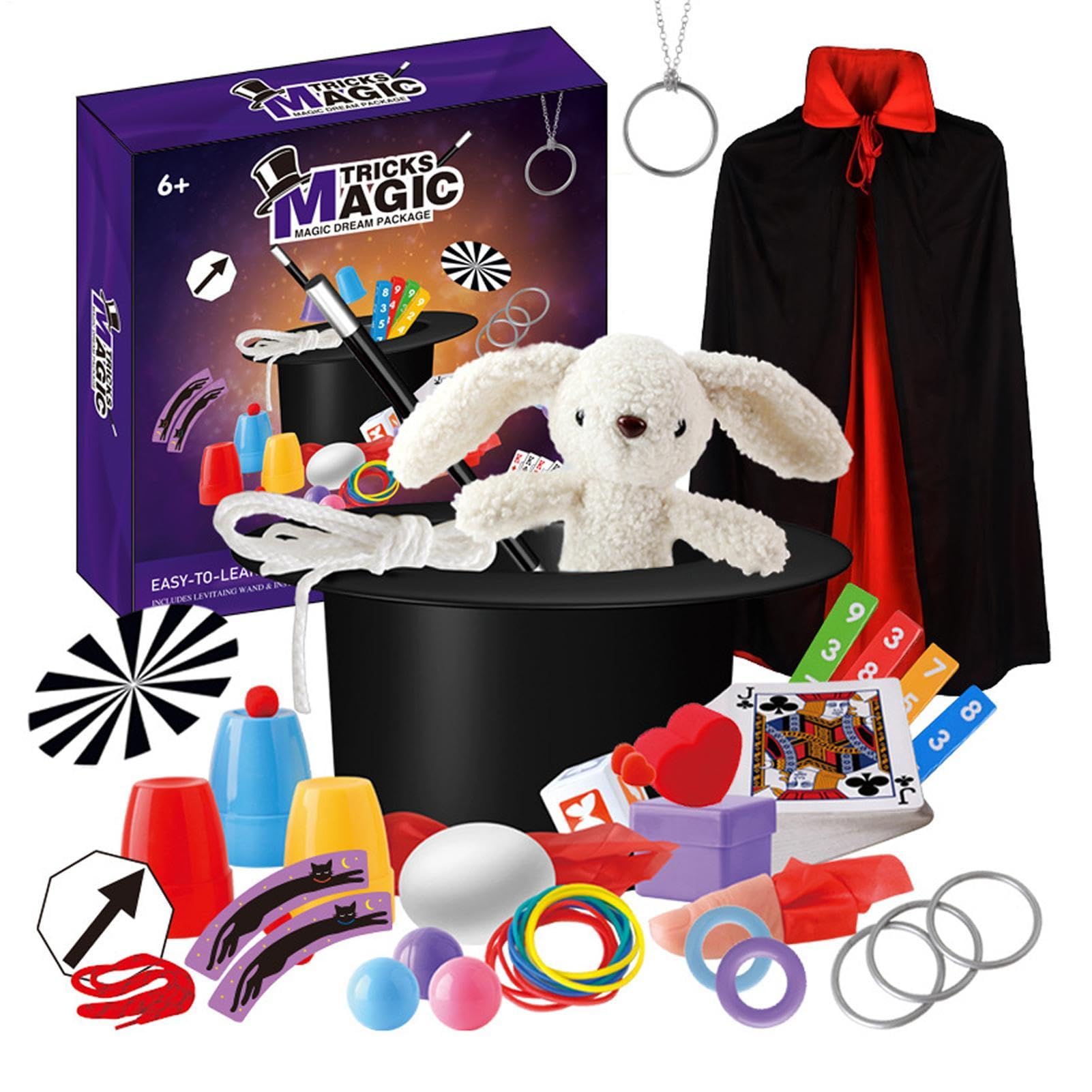 Set Magico per Bambini con Bacchetta , Cappello e Giocattoli Educativi