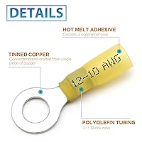 Vista 4 de 260 piezas de kit de conectores de cable termorretráctil - Conectores eléctricos marinos y automotrices - Juego de terminales de crimpado