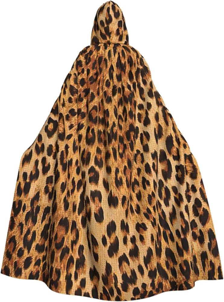 Amazon.com: HJKTVDRQ Leopard Print Print Hooded Cloak Halloween
