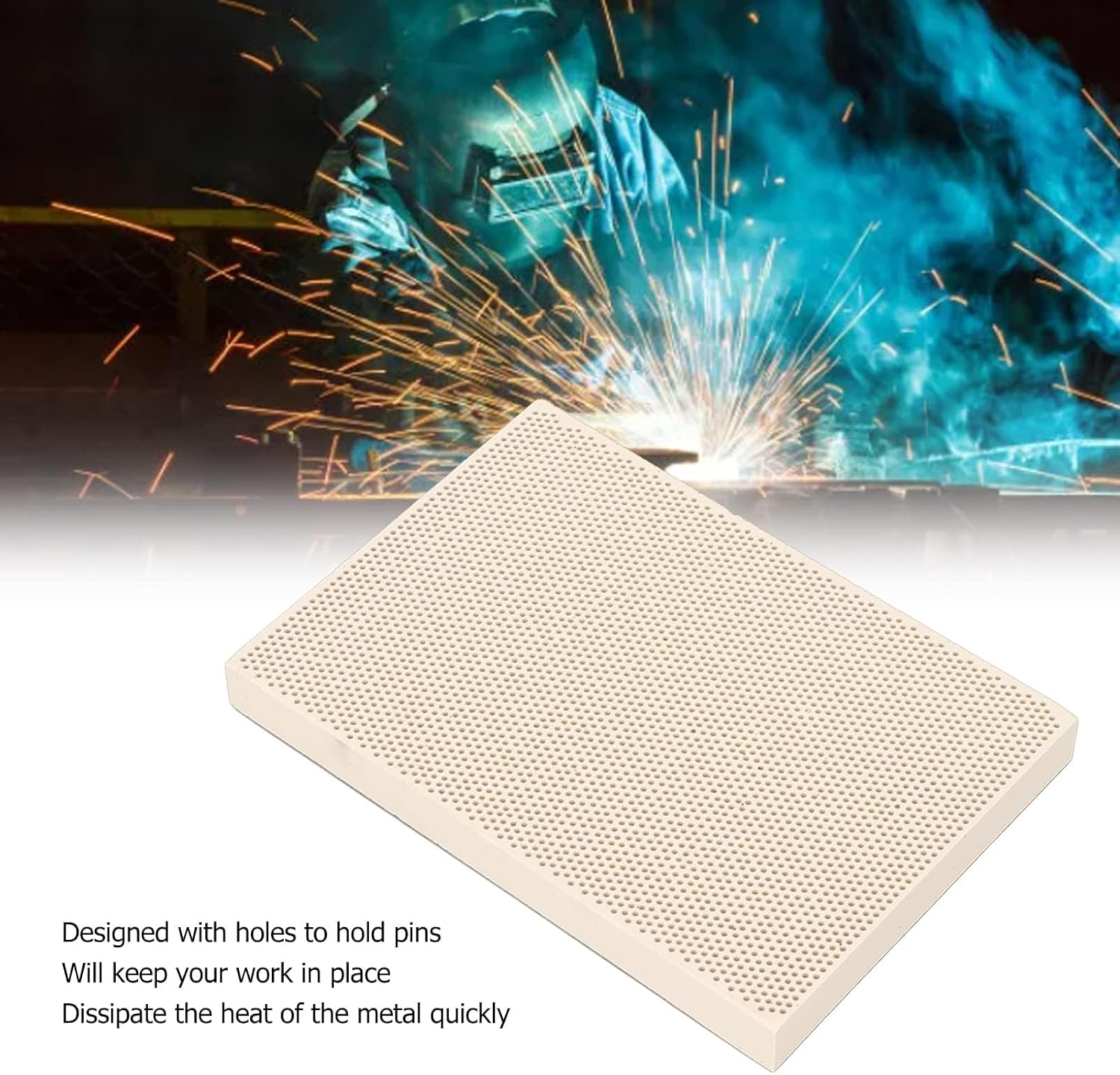 2PCS Honeycomb Ceramic Soldering Boards, Board Jewelry Block Welding Heat Proof Mat Making Tools Honeycomb Soldering Kit for Ceramic Jewelry Making 5.43x3.82x0.47in