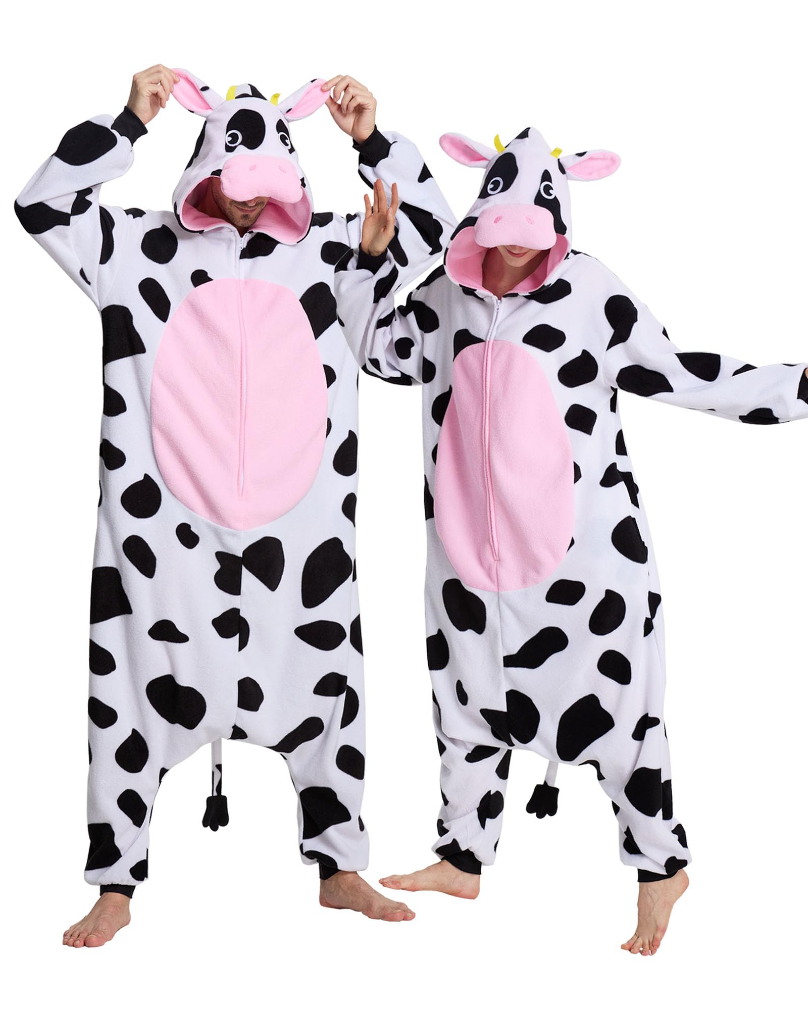 Unisex Adult Onesie Pajamas Animal Cosplay Halloween Costume One Piece Plush Sleepwear Homewear
