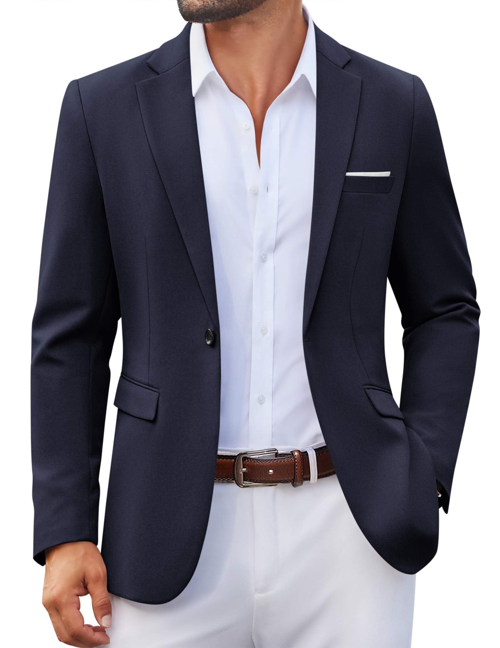 COOFANDY Mens Casual Blazer One Button Sport Coats Lightweight Suit Jacket