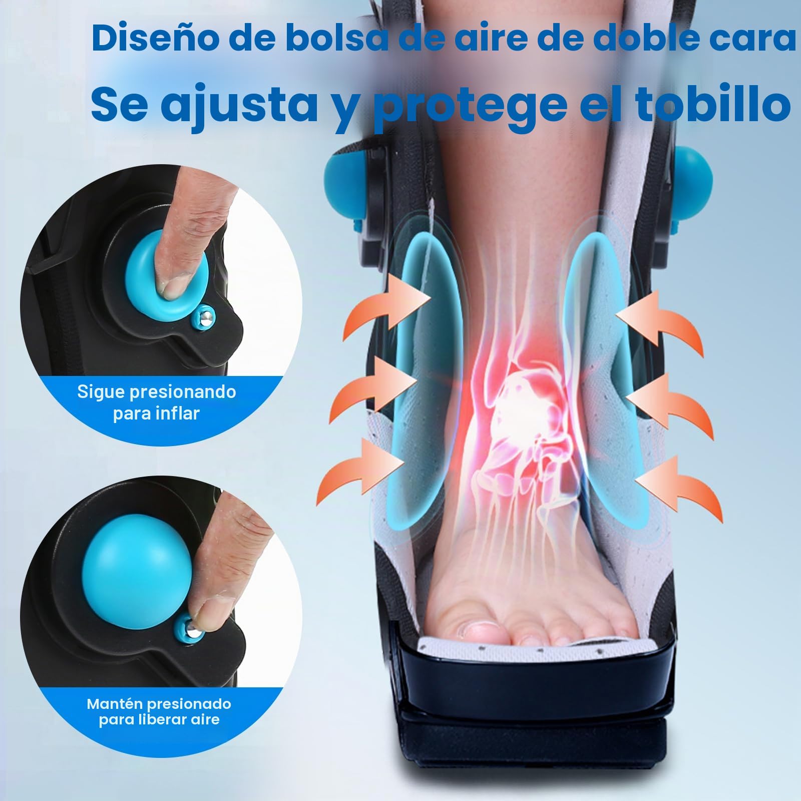Bota corta de fractura de leva Walker – Botas para caminar con descarga frontal para lesiones de dedo roto del pie – Bota médica postoperatoria para cirugía de pies, dedos en martillo, juanetes, pies,