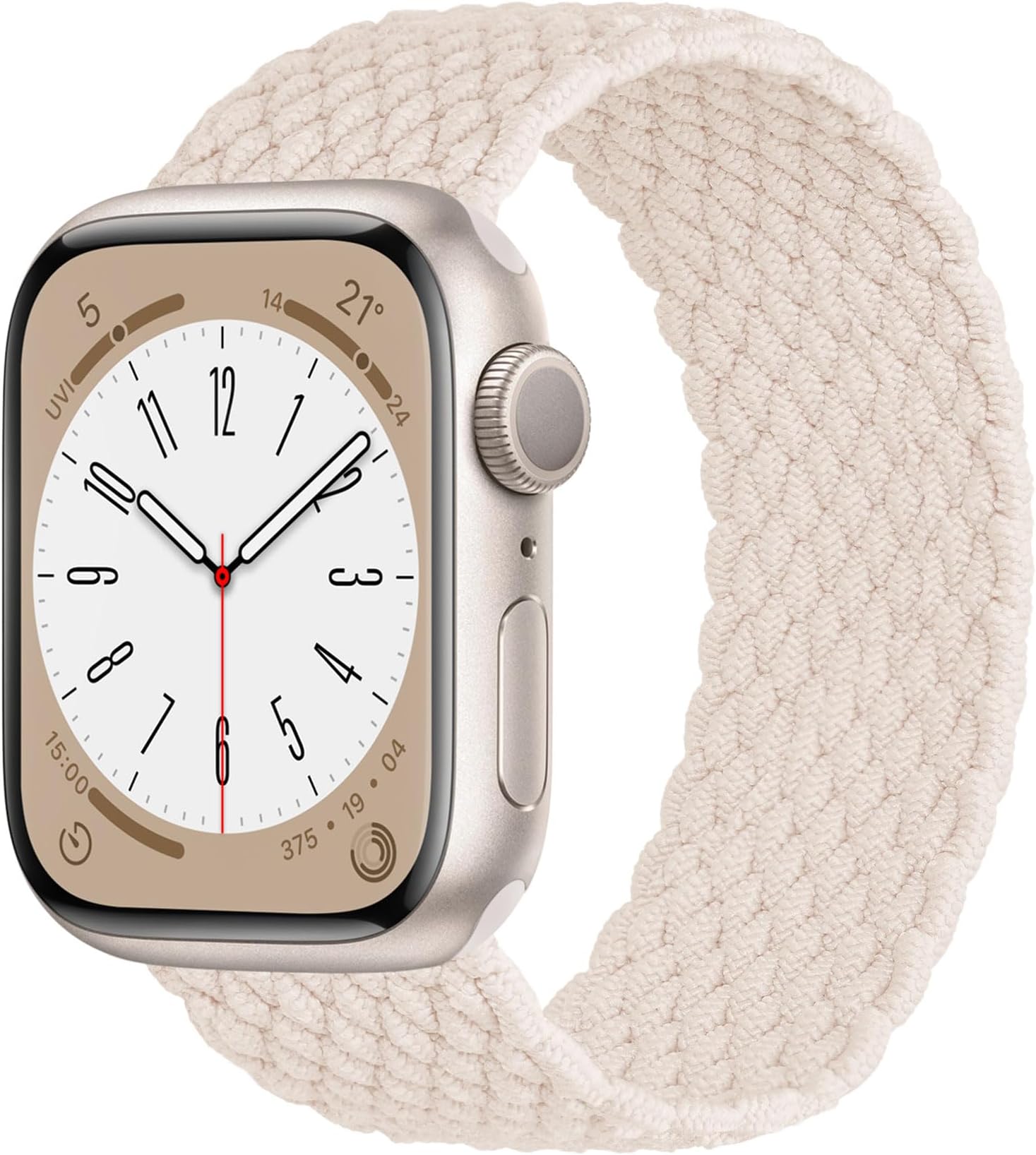 - Elastic Band Compatible with Apple Watch Band Series 11/10 42mm, 9/8/7 41mm, 6/5/4 40mm for Women Men, Nylon Stretchy Braided Solo Loop Sport Strap for iWatch SE 1/2/3, XS Starlight