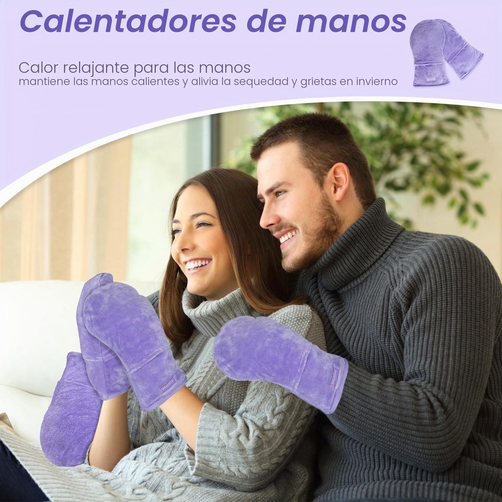 SuzziPad Guantes térmicos para manos de artritis, guantes de artritis para microondas para mujeres para dolor, articulaciones rígidas, túnel carpiano, dedo gatillo, calentadores de manos lavables,