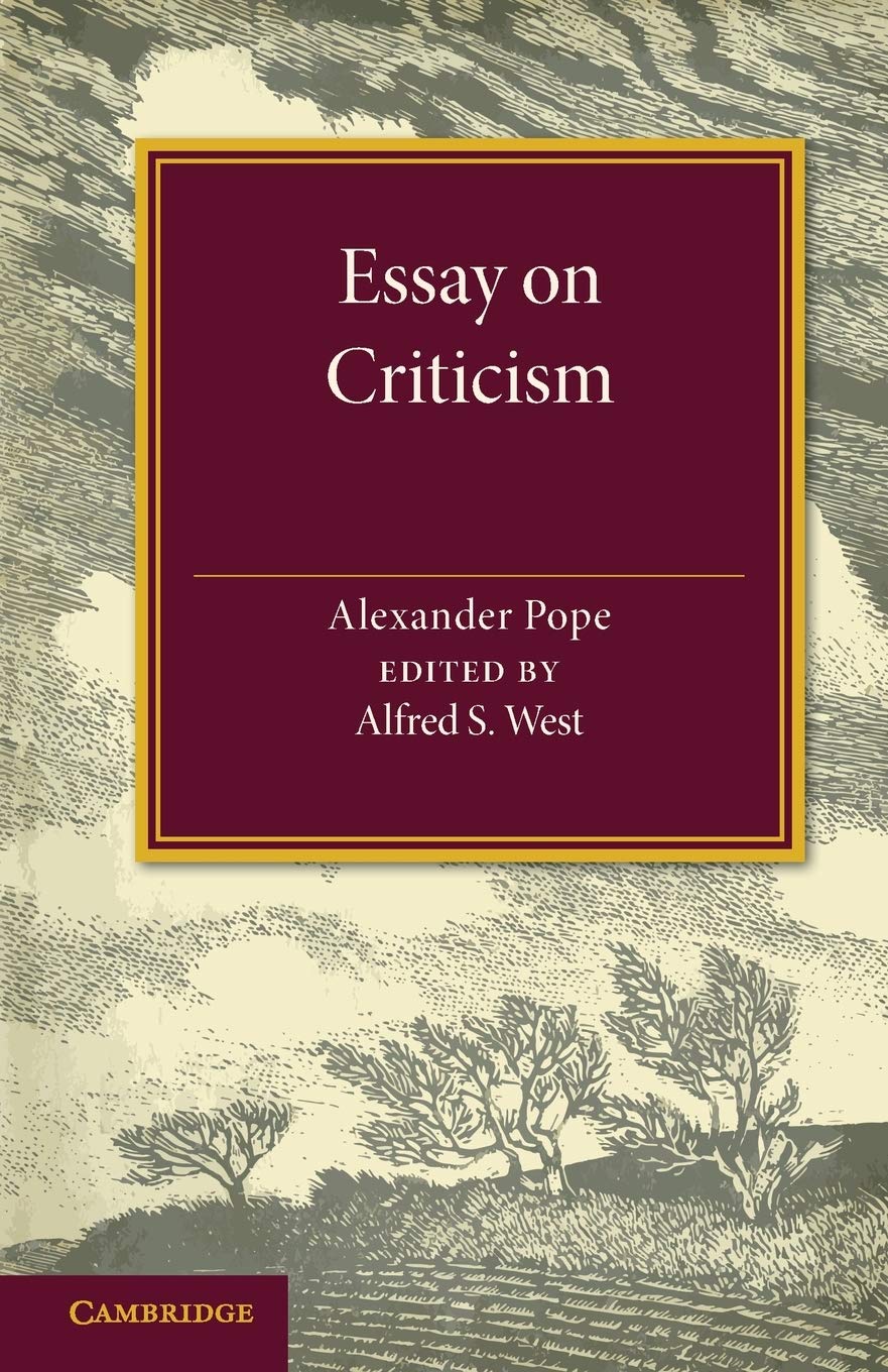 Essay on Criticism: Edited With Introduction And Notes